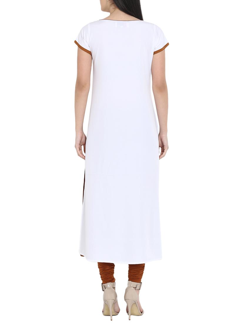 Color block straight kurta - 15727466 - Zoom Image - 3