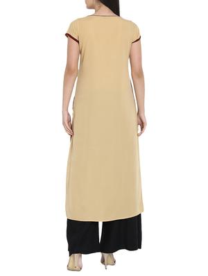 Color block straight kurta - 15727467 - Standard Image - 3