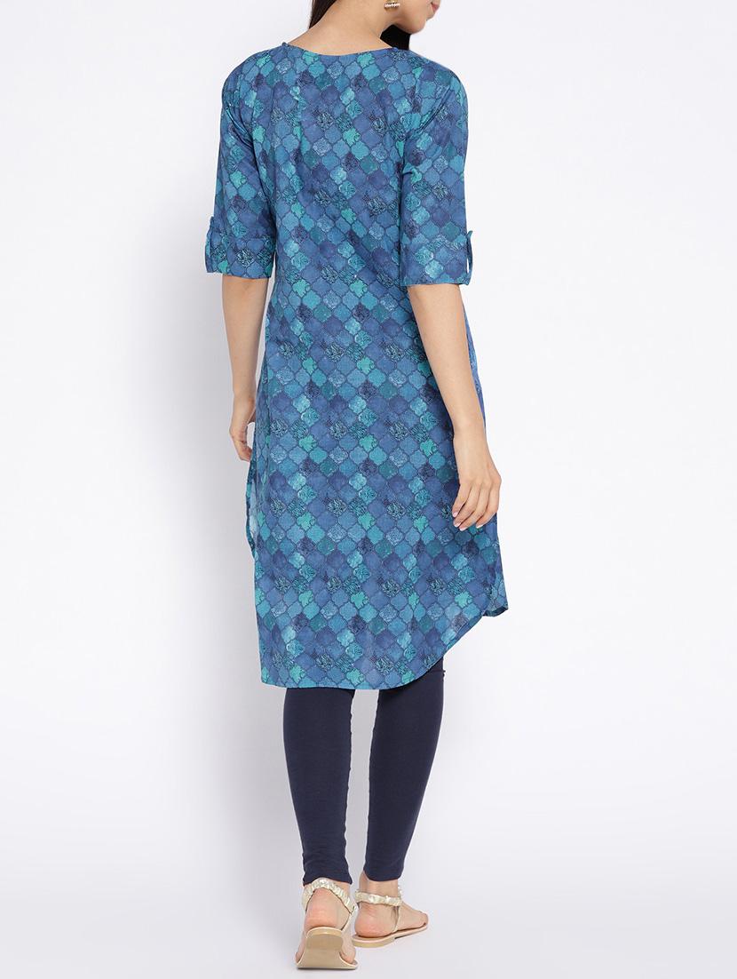 Printed straight kurta - 15727468 - Zoom Image - 3