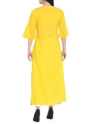 High low net yoke kurta - 15727469 - Standard Image - 3