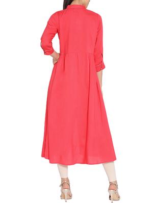 A-line piping solid kurta - 15727471 - Standard Image - 3