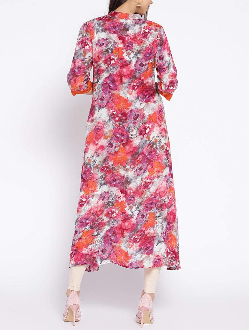 A-line printed kurta - 15727497 - Zoom Image - 3