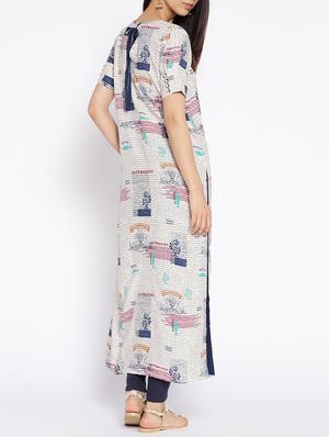 Printed straight kurta - 15727501 - Standard Image - 3