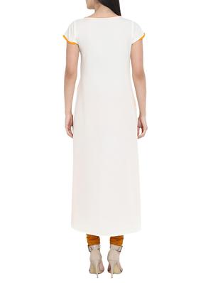 Color block straight kurta - 15727502 - Standard Image - 3