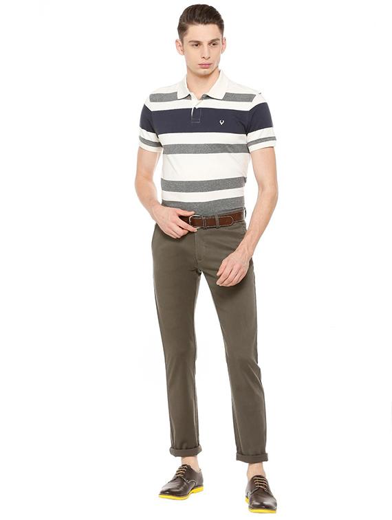 grey cotton blend chinos - 15727649 - Zoom Image - 3