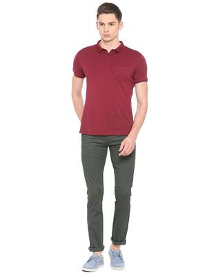 green cotton blend chinos - 15727655 - Standard Image - 3