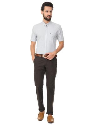 brown cotton blend chinos - 15727656 - Standard Image - 3