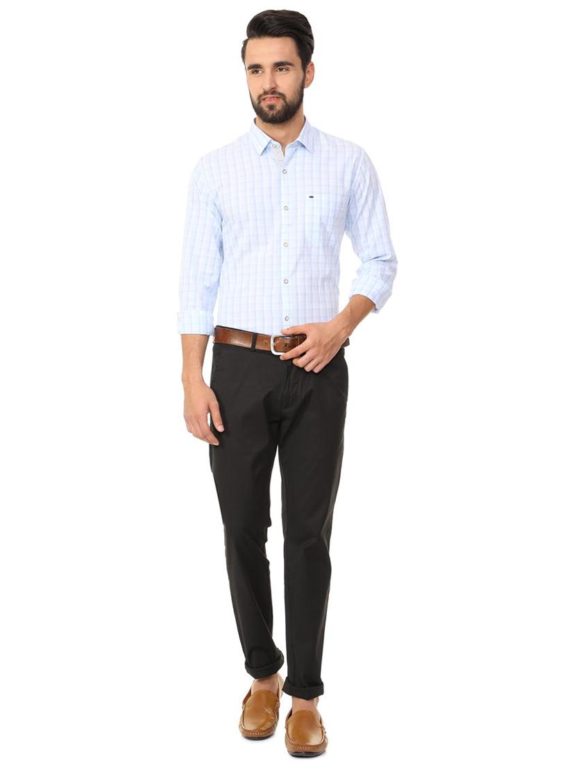 black cotton blend chinos - 15727659 - Zoom Image - 3