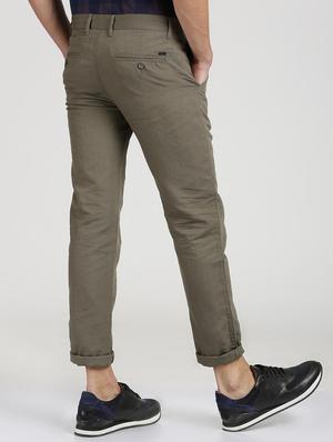 grey cotton blend chinos - 15727668 - Standard Image - 3