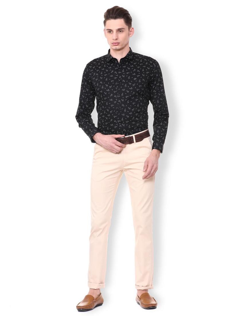 beige cotton blend chinos - 15727671 - Zoom Image - 3