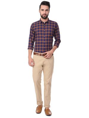 beige cotton blend chinos - 15727672 - Standard Image - 3