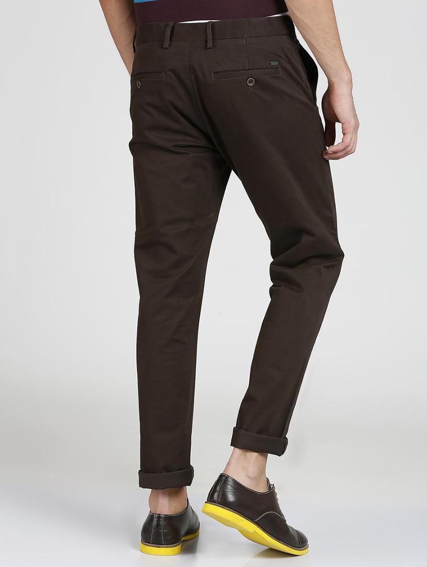 brown cotton blend chinos - 15727702 - Zoom Image - 3