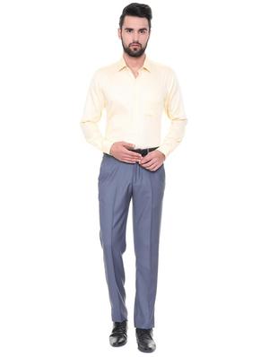 blue terry rayon flat front formal trouser - 15727731 - Standard Image - 3
