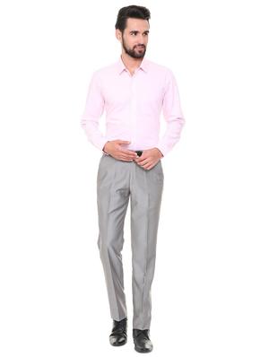 grey terry rayon flat front formal trouser - 15727732 - Standard Image - 3