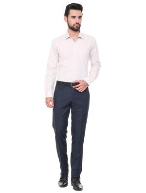 blue terry rayon flat front formal trouser - 15727735 - Standard Image - 3