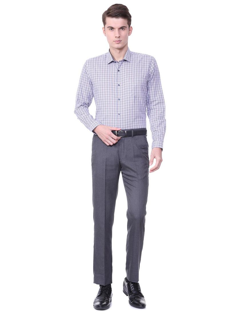 grey terry rayon flat front formal trouser - 15727747 - Zoom Image - 3