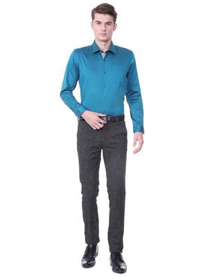 grey polyester blend flat front formal trouser - 15727750 - Standard Image - 3