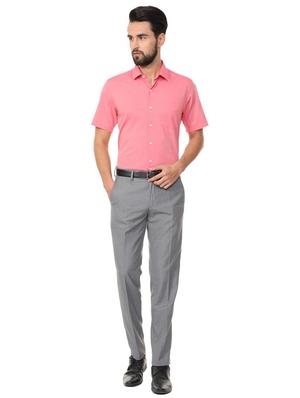 grey polyester blend flat front formal trouser - 15727751 - Standard Image - 3