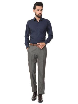 grey polyester blend flat front formal trouser - 15727753 - Standard Image - 3