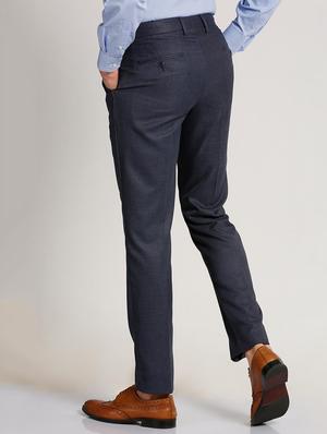 blue polyester blend pleated formal trouser - 15727785 - Standard Image - 3