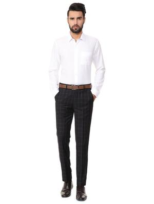 black terry rayon flat front formal trouser - 15727794 - Standard Image - 3