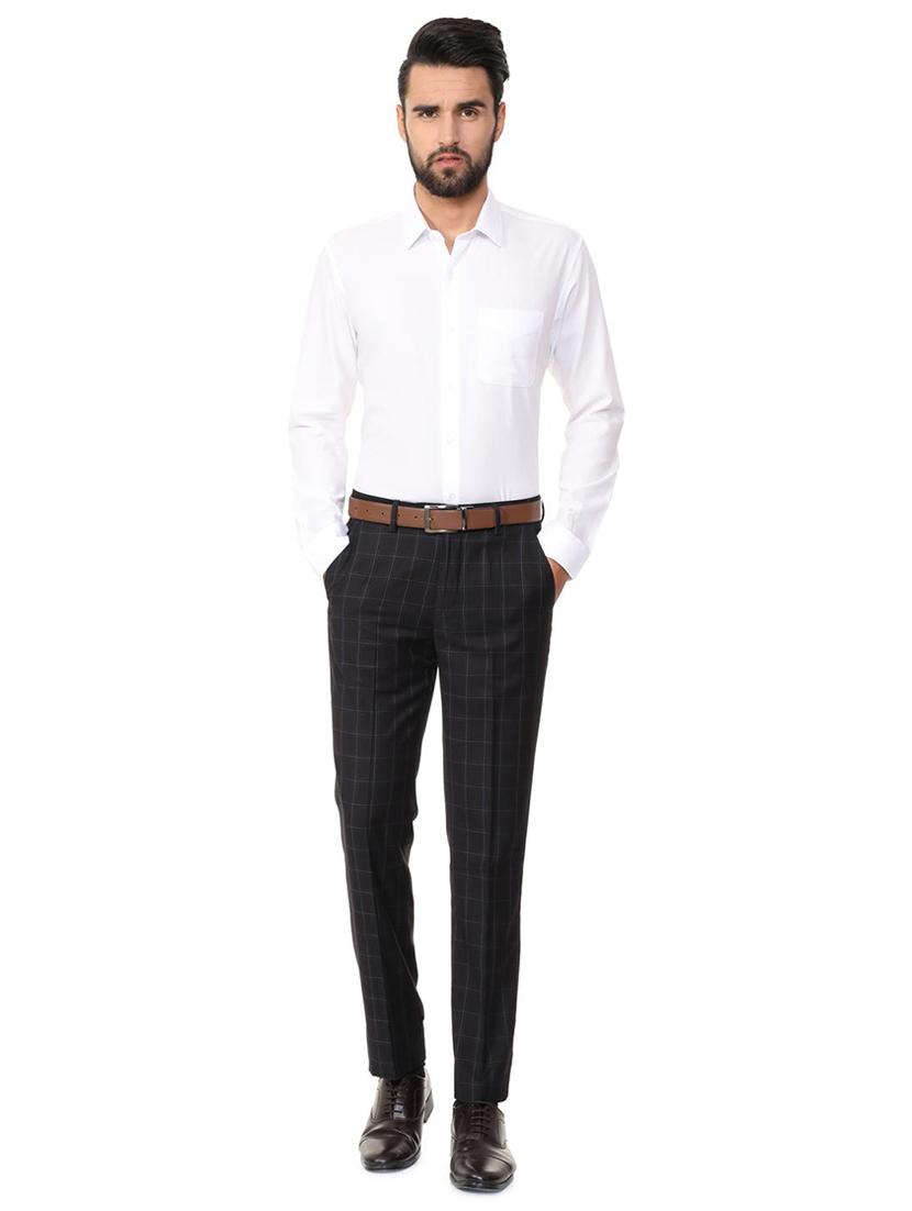 black terry rayon flat front formal trouser - 15727794 - Zoom Image - 3