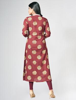 Print a-line kurta - 15727820 - Standard Image - 3