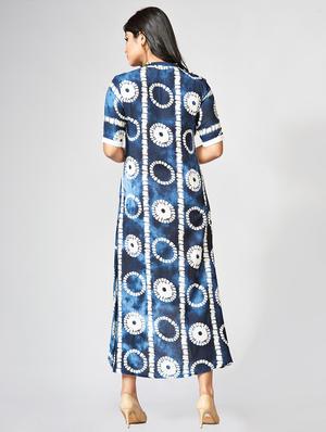 Printed asymmetric ethnic dress - 15727825 - Standard Image - 3