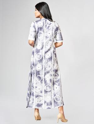 Printed a-line ethnic dress - 15727826 - Standard Image - 3