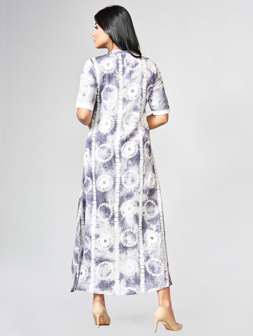 Printed a-line ethnic dress - 15727826 - Zoom Image - 3