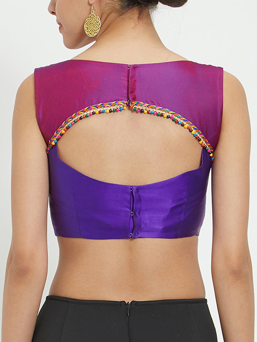 solid lace detail blouse - 15727849 - Zoom Image - 3