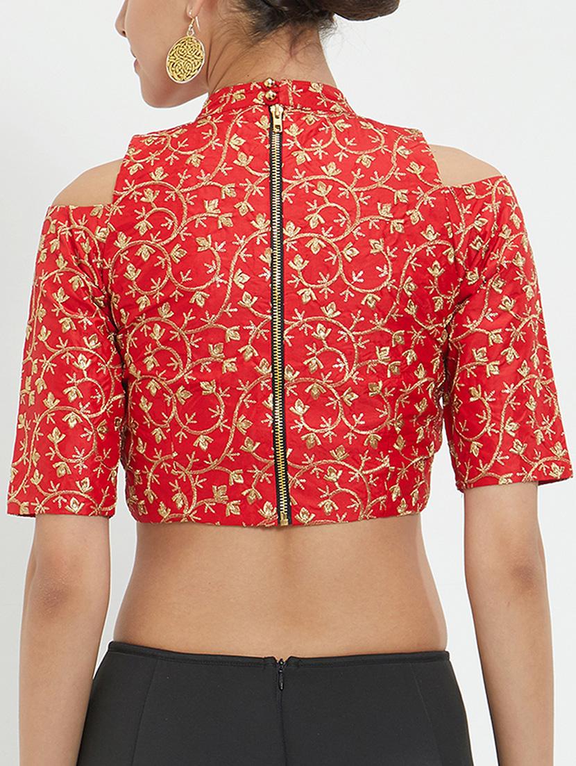 Embroidered cold shoulder blouse - 15727851 - Zoom Image - 3