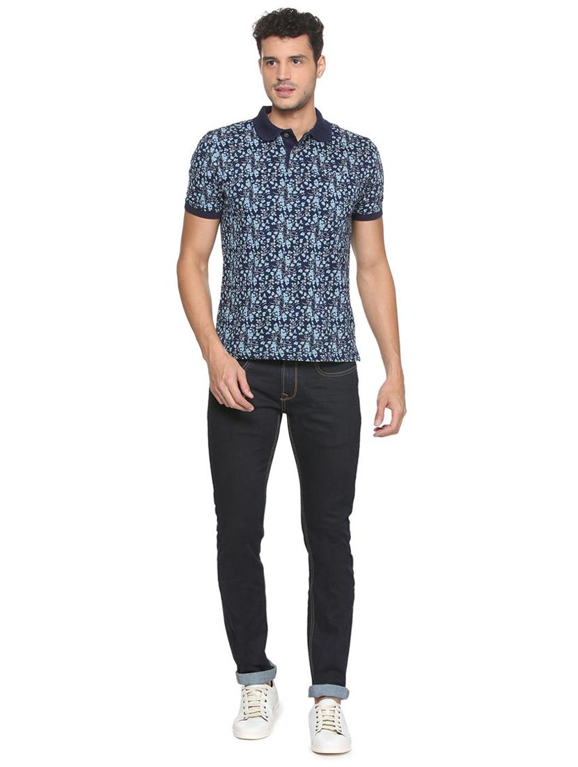 blue cotton blend plain jeans - 15728246 - Zoom Image - 3