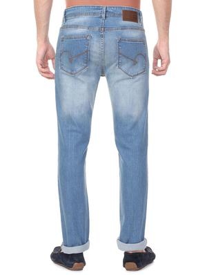 blue cotton blend washed jeans - 15728260 - Standard Image - 3