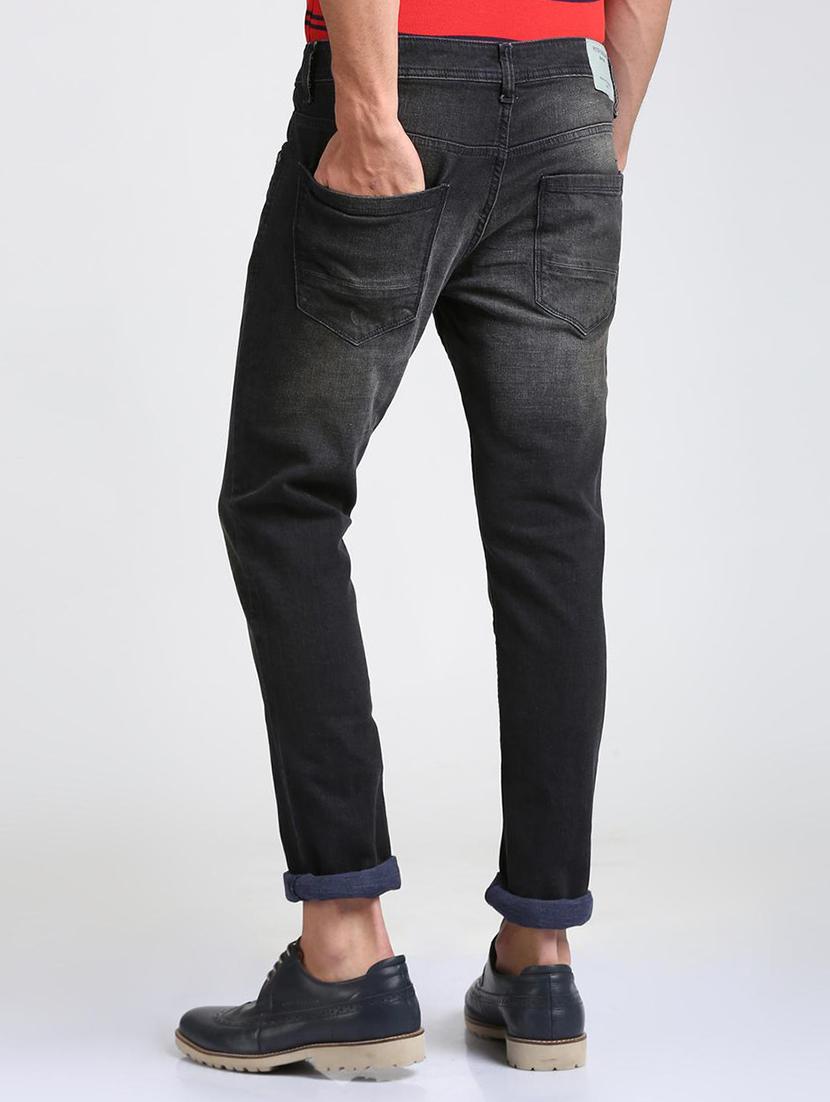 black cotton blend washed jeans - 15728261 - Zoom Image - 3