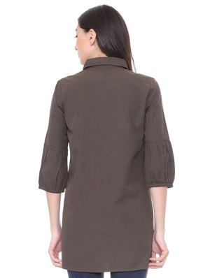 concealed placket embroidered tunic - 15728359 - Standard Image - 3