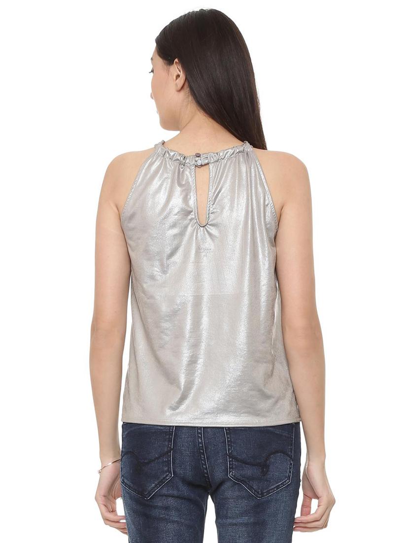 keyhole detail sleeveless top - 15728400 - Zoom Image - 3