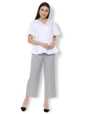 surplice neck knot detail top - 15728423 - Standard Image - 3