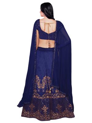 Embroidered flared lehenga - 15728435 - Standard Image - 3