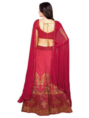 Embroidered flared lehenga - 15728437 - Standard Image - 3