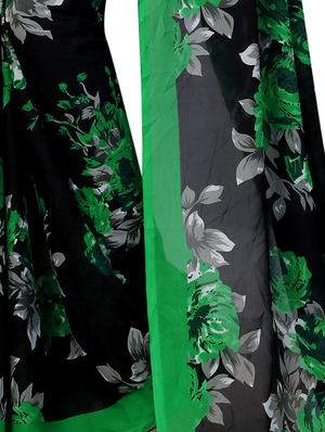 floral printed saree with blouse - 15728444 - Standard Image - 3