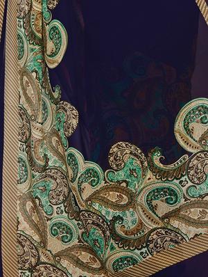 paisley printed saree with blouse - 15728448 - Standard Image - 3