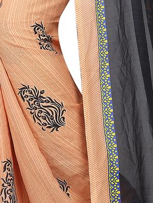 floral half & half saree with blouse - 15728458 - Standard Image - 3