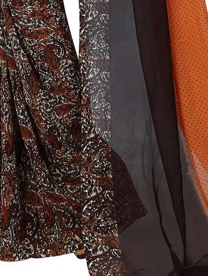 paisley half & half saree with blouse - 15728462 - Standard Image - 3