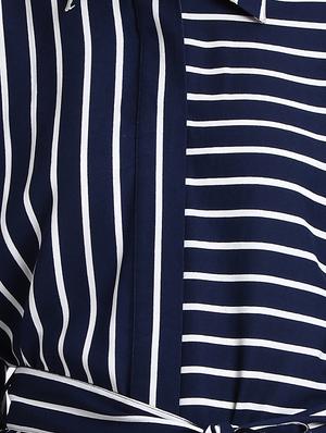 tie up waist striped shirt dress - 15728529 - Standard Image - 6