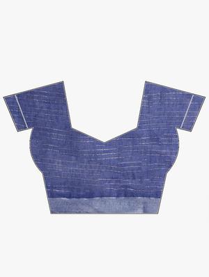 checkered linen handloom saree with blouse - 15728566 - Standard Image - 3