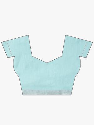 solid handloom saree with blouse - 15728571 - Standard Image - 3