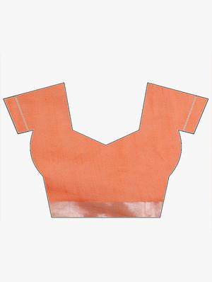 solid handloom saree with blouse - 15728573 - Standard Image - 3