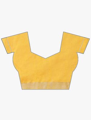 solid handloom saree with blouse - 15728576 - Standard Image - 3