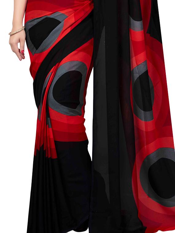 Combo Of 2 Multicolor Printed Saree with blouse - 15728697 - Zoom Image - 3
